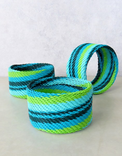 LARGE Telephone Wire Bangles African Forest