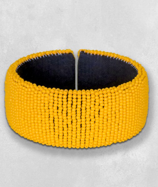 beaded bangle wide yellow8