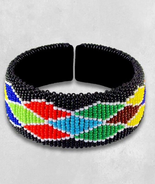 beaded bangle zulu colours 2