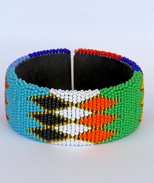 beaded bangle zulu colours 6