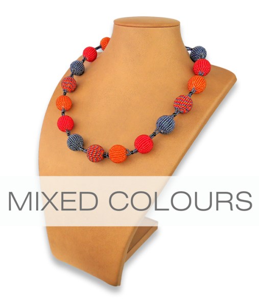 African Beaded Bobble Necklaces Assorted