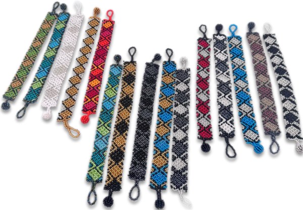 MIDI African Beaded Bracelets Flat Mixed