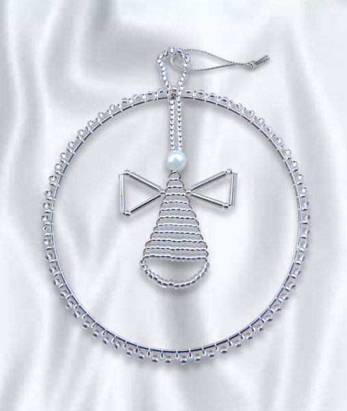 Beaded Christmas Circle Angel Wreaths | WHOLESALE