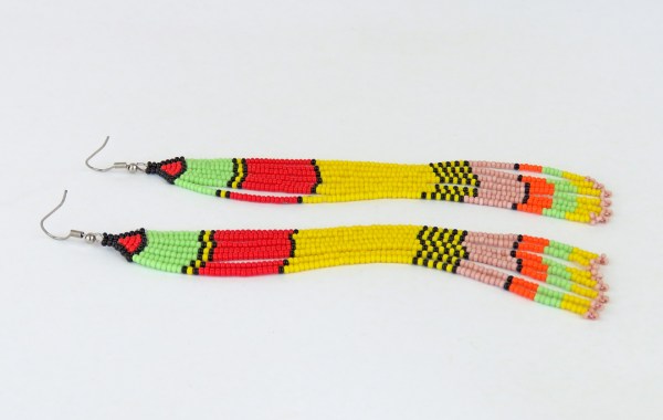 beaded earrings sahara african colours6