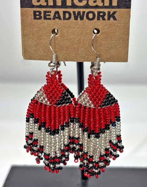 African Beaded Earrings Short Tassel MIXED