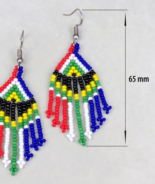 beaded-sa-flag-earrings-short-tassel-size4