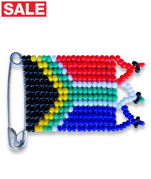 Beaded SA Flag Pin South Africa