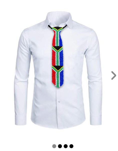 Beaded SA Flag Tie