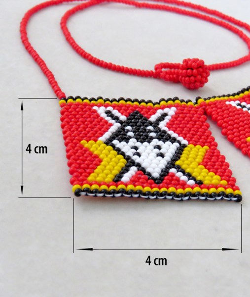 beaded swazi necklace size