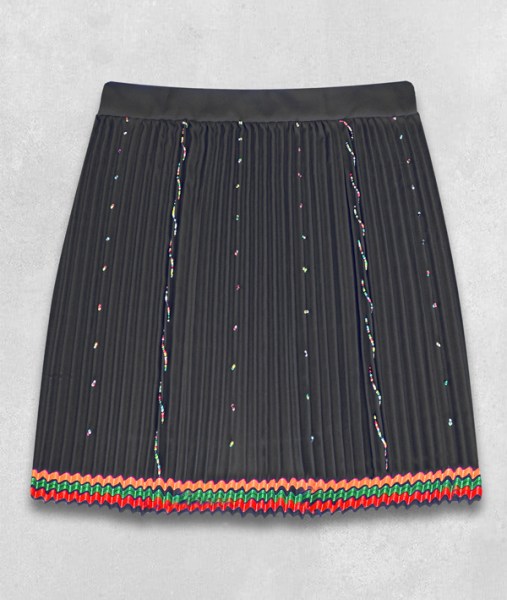 Beaded Zulu Skirt Adult Black Large