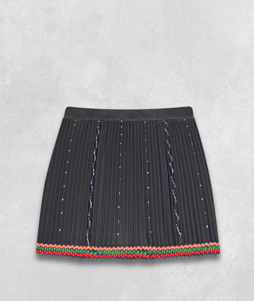 Beaded Zulu Skirt Adult Black Small