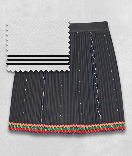 WHITE Beaded Zulu Skirt Adult Large