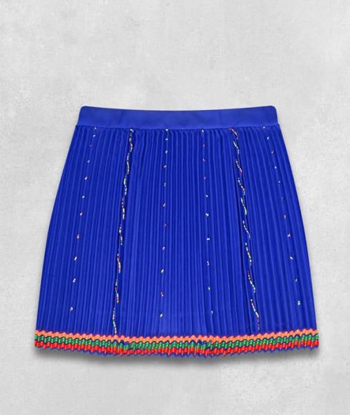 Beaded Zulu Skirt Adult Blue Medium