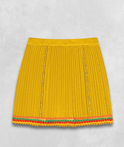 Beaded Zulu Skirt Adult Yellow Medium