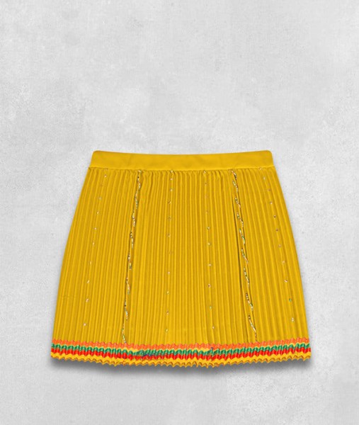 Beaded Zulu Skirt Adult Yellow Small