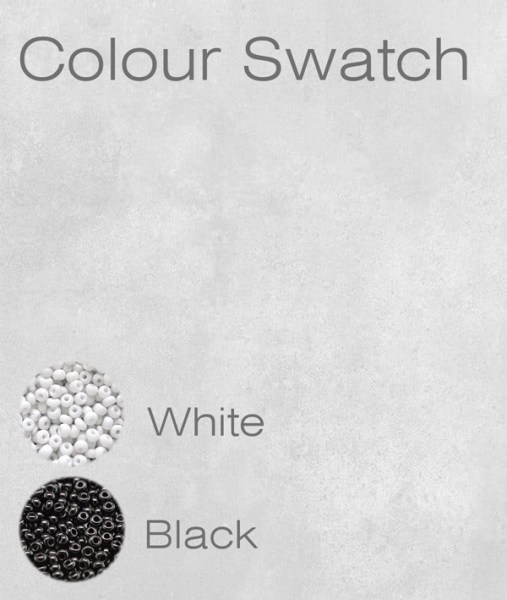 African Beaded Earrings Simbithi Black White