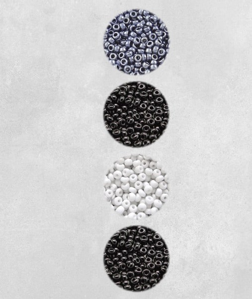colour swatch black white black metallic grey