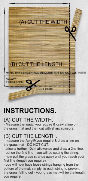 how to shorten an african grass mat4