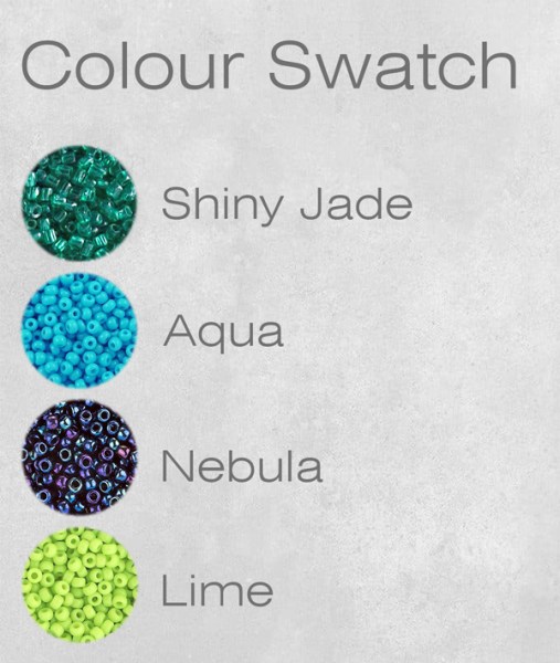 LIME NEBULA AQUA JADE African Beaded Earrings Lukimbi 