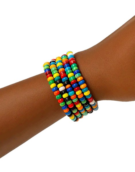 Memory Wire Beaded Bracelets African Colours | WHOLESALE