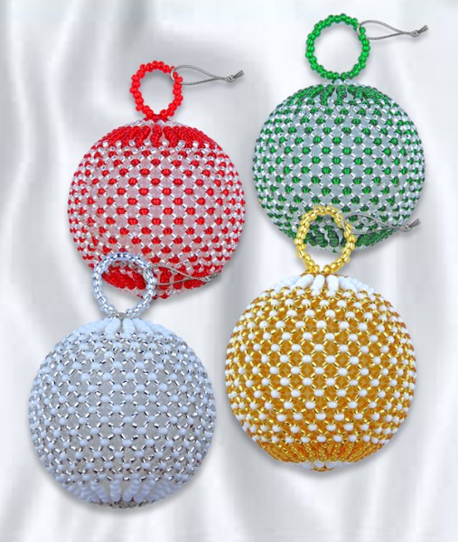 MIXED African Beaded Christmas Balls 1