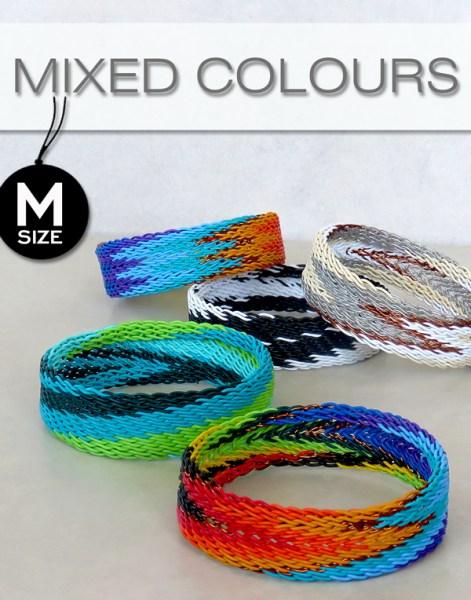 mixed zulu telephone wire bangles medium size 3