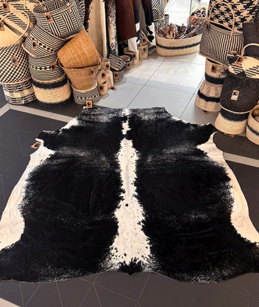 Nguni Hides Durban Black White AAS6053