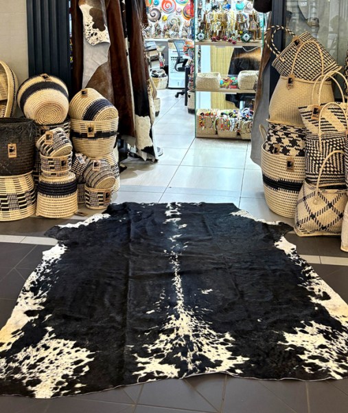 Nguni Hides Durban Black White AAS6410