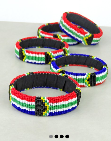 SA Flag Beaded Bangles Medium