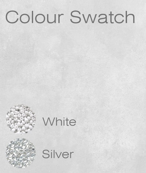 SILVER WHITE African Beaded Earrings Lukimbi 