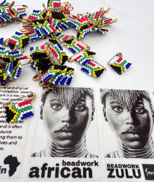 Beaded SA Flag Pin Mini | SOUTH AFRICA