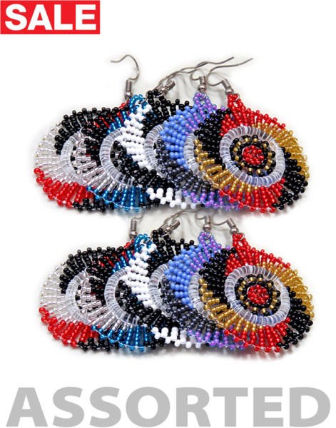 South African Beaded Circle Earrings | WHOLESALE