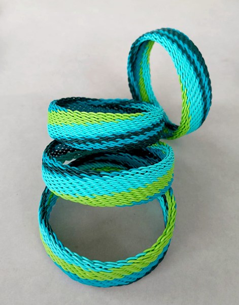 telephone wire bangles medium african forest 1
