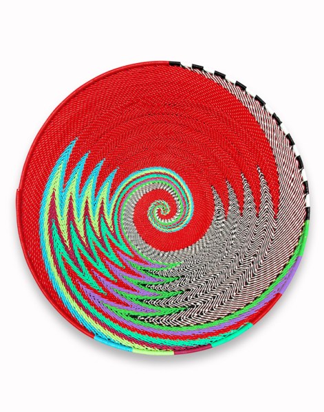 Telephone Wire Bowls Extra Large African Jazz Red