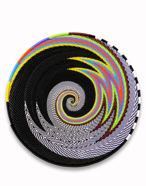 Telephone Wire Bowls Large African Spirit Black