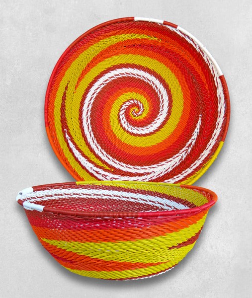 telephone wire basket medium african dance 6 side front