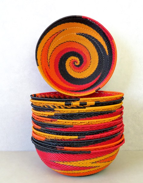 Telephone Wire Bowls Extra Large African Sunset