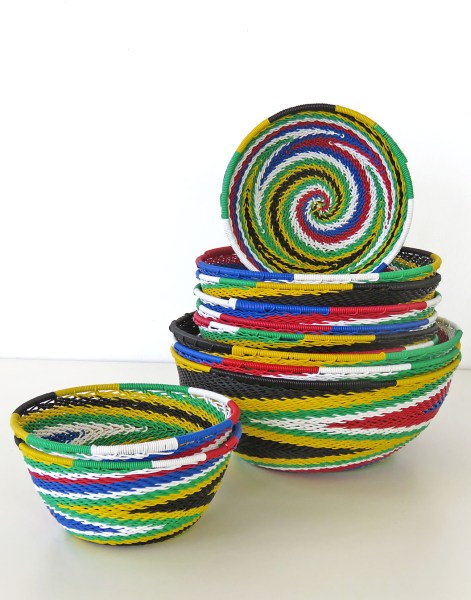Telephone Wire Bowls SA Flag Colours | WHOLESALE