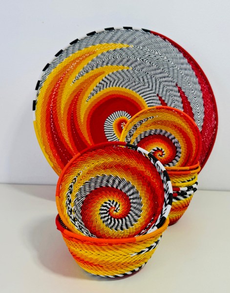 telephone wire baskets african bush fire7