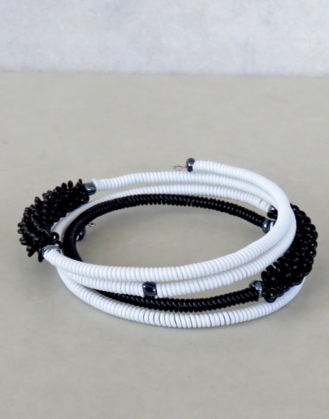 Telephone Wire Bracelets Black White