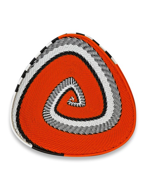 Triangle Telephone Wire Baskets African Sunburst Orange