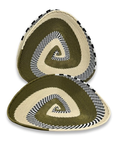 Triangle Telephone Wire Baskets Avocado