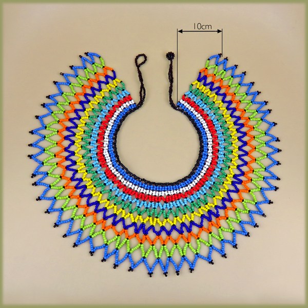 zulu beaded lace necklace large 16