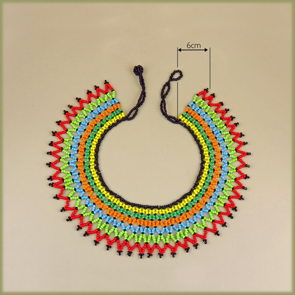 zulu beaded lace necklace small