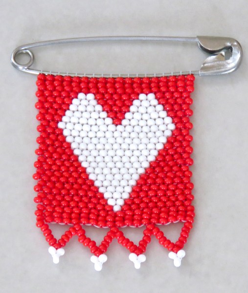 Zulu Love Letter Heart Beaded. 1
